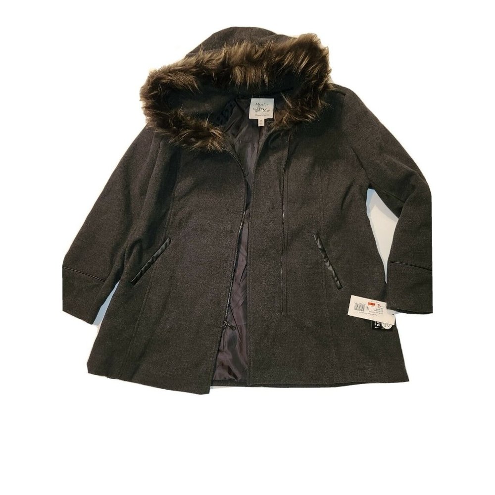 Maralyn & Me Women's Faux-Fur Hooded Jacket Coat